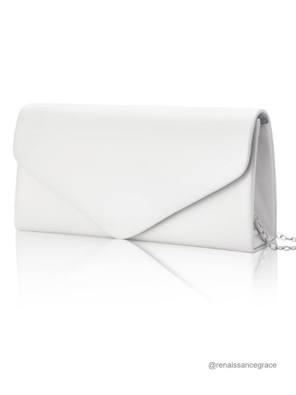 Vegan Leather Envelope Clutch with Detachable Chain for Weddings Cocktail